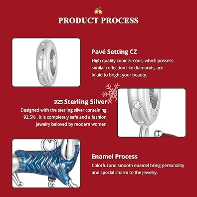🎄 Dachshund Christmas Sterling Silver Jewelry