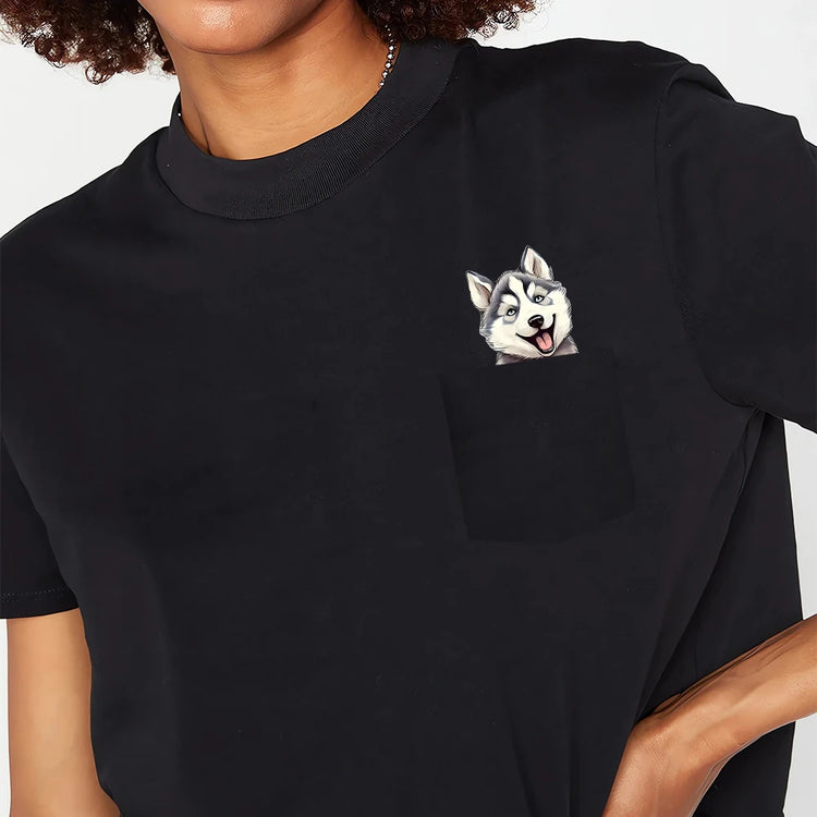 Doggies Merch® Husky Pocket Tee