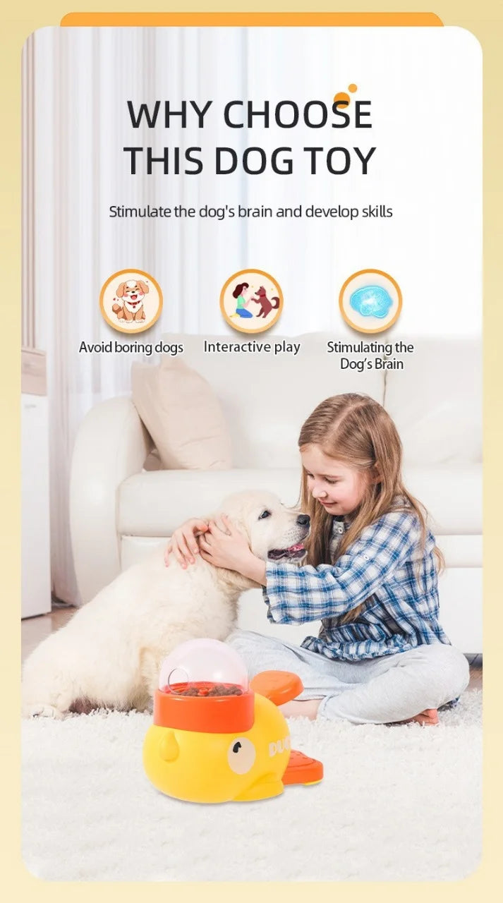 Doggies Merch® 🦆 QuackySnacks Interactive Duck Feeder Toy for Dogs