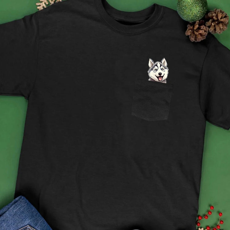 Doggies Merch® Husky Pocket Tee