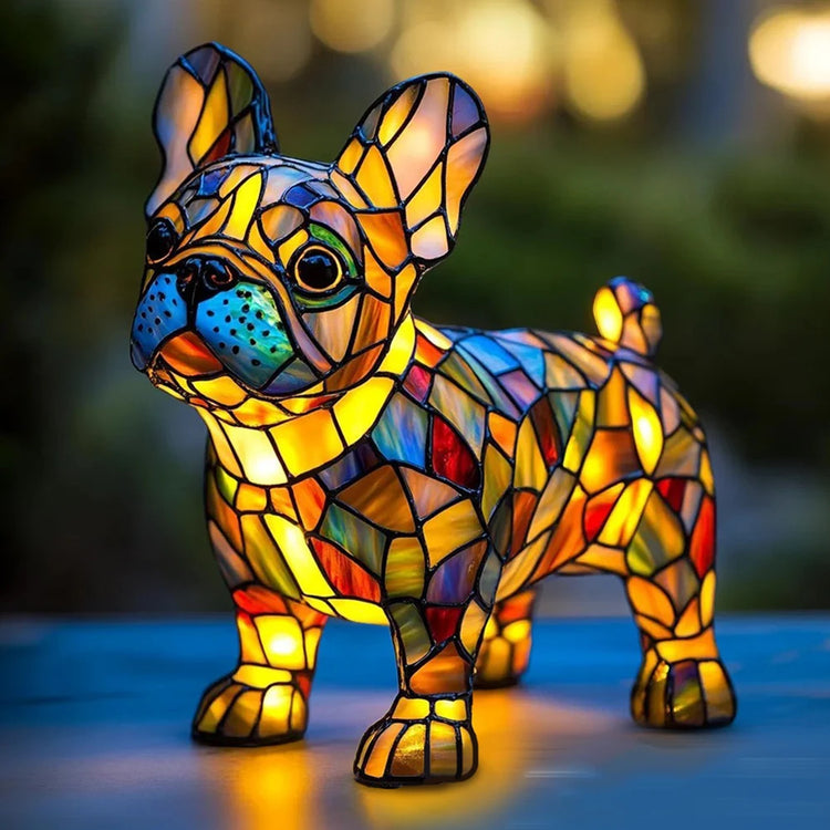 Doggies Merch® LED Stained Dog Lamp