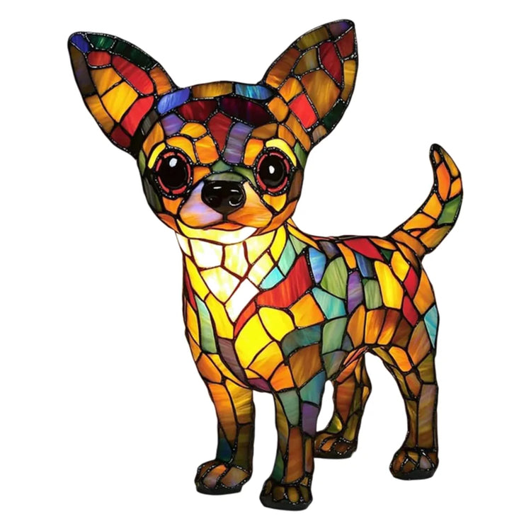 Doggies Merch® LED Stained Dog Lamp