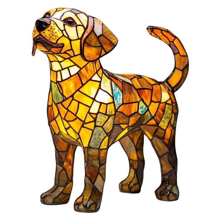 Doggies Merch® LED Stained Dog Lamp