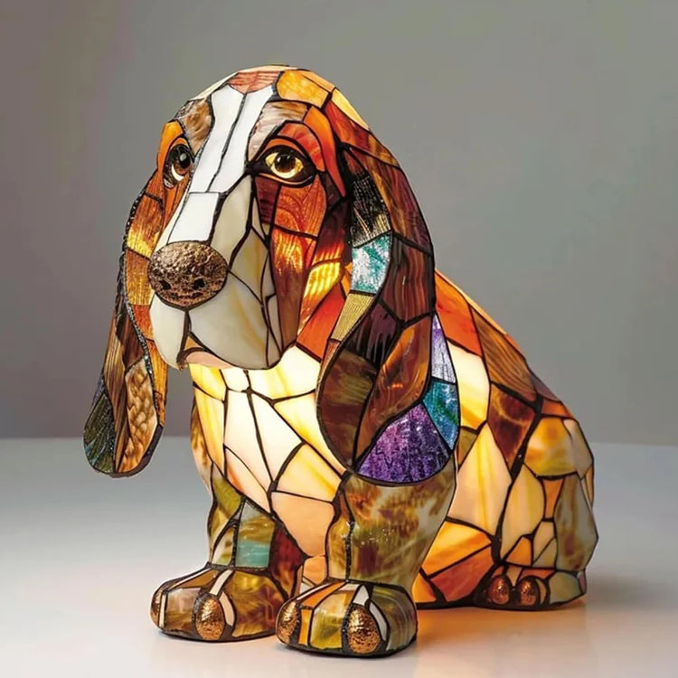 Doggies Merch® LED Stained Dog Lamp