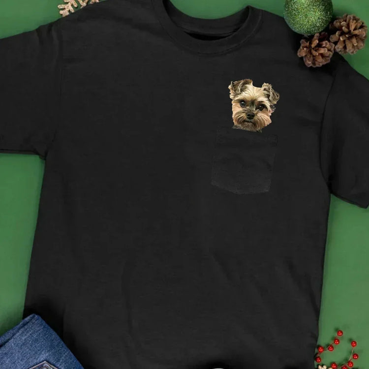 Doggies Merch® Yorkie Pocket Tee