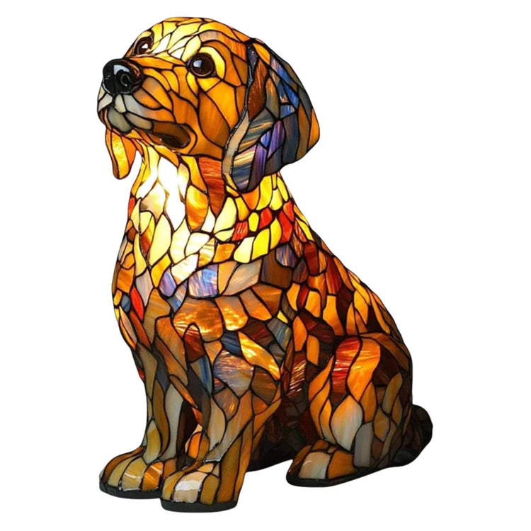 Doggies Merch® LED Stained Dog Lamp