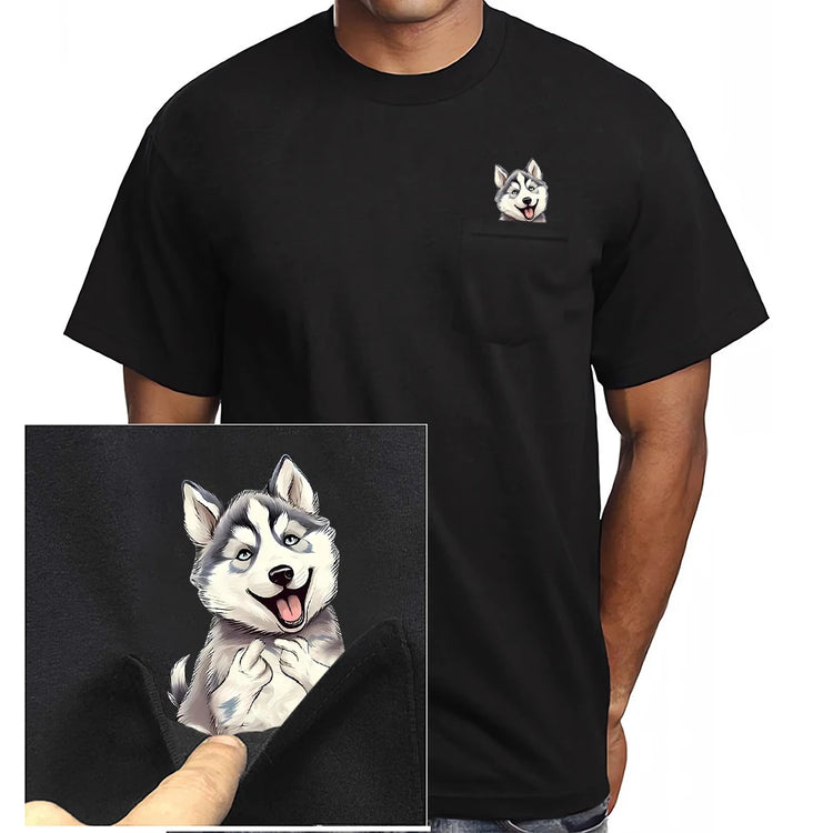 Doggies Merch® Husky Pocket Tee