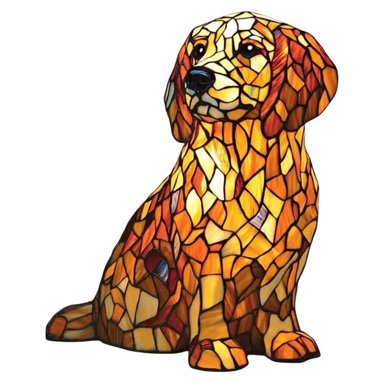 Doggies Merch® LED Stained Dog Lamp