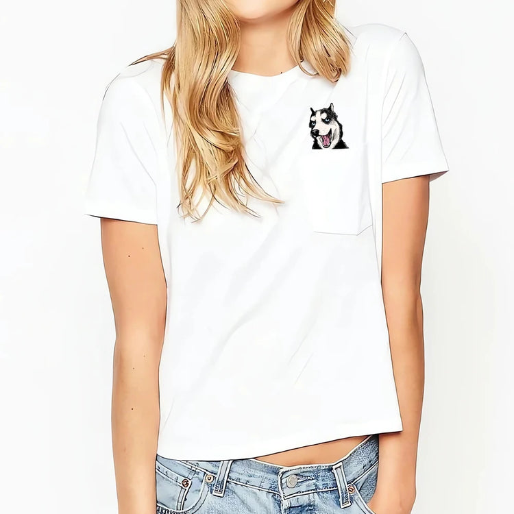 Doggies Merch® Husky Pocket Tee