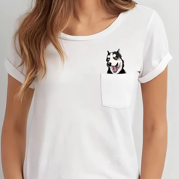 Doggies Merch® Husky Pocket Tee