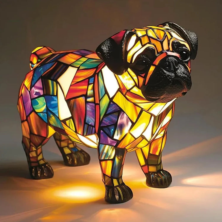 Doggies Merch® LED Stained Dog Lamp