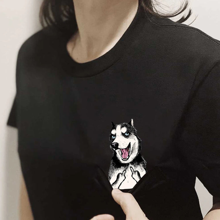 Doggies Merch® Husky Pocket Tee