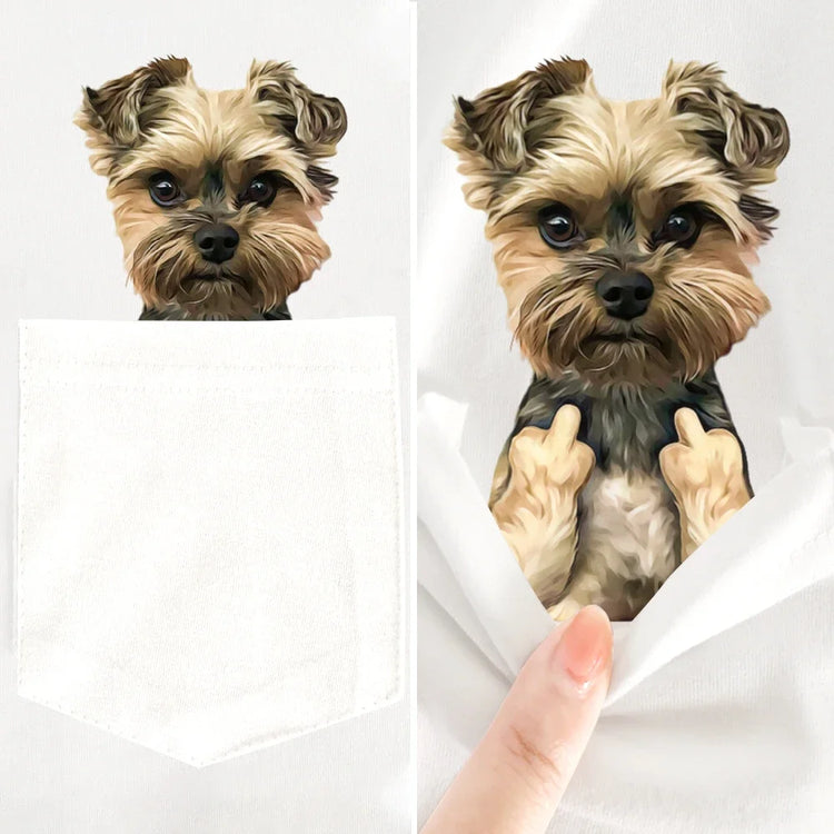 Doggies Merch® Yorkie Pocket Tee