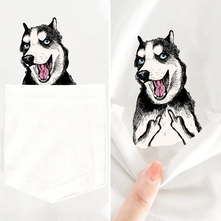Doggies Merch® Husky Pocket Tee