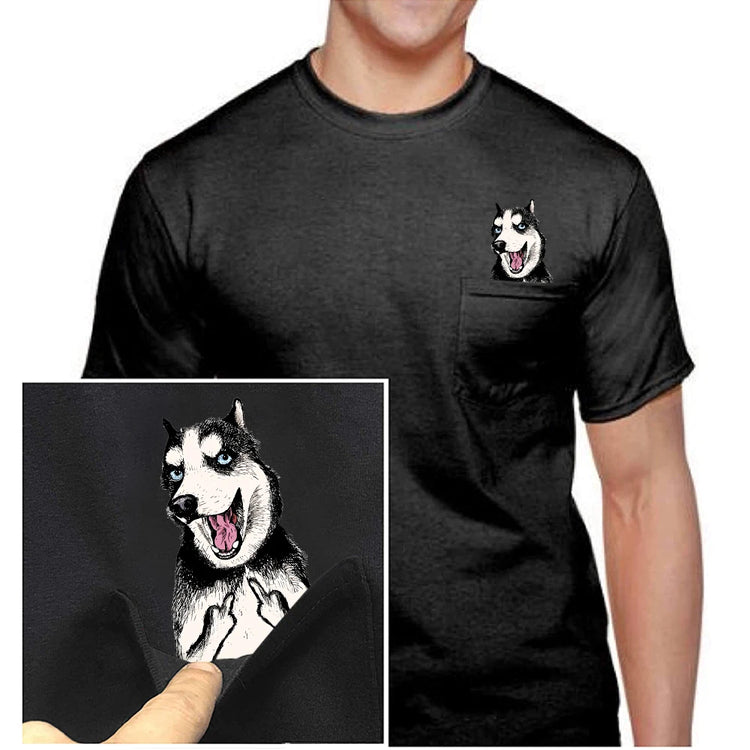 Doggies Merch® Husky Pocket Tee