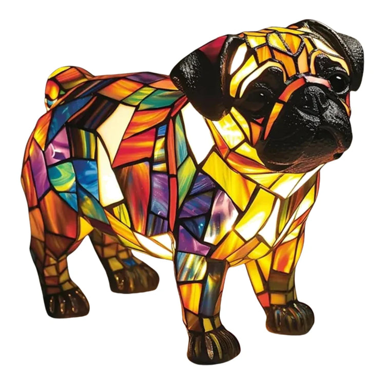 Doggies Merch® LED Stained Dog Lamp