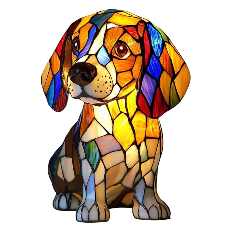 Doggies Merch® LED Stained Dog Lamp