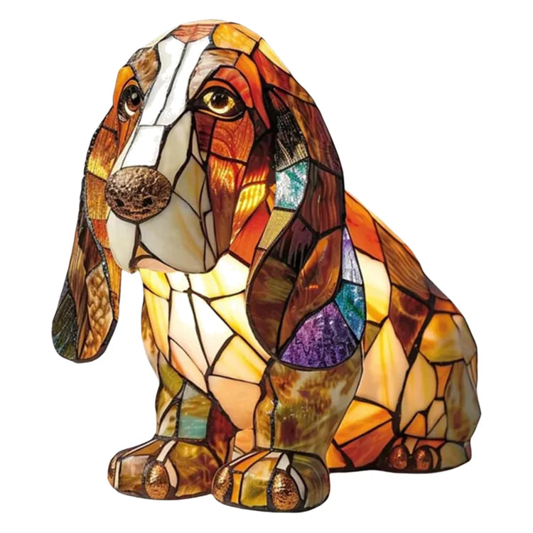 Doggies Merch® LED Stained Dog Lamp