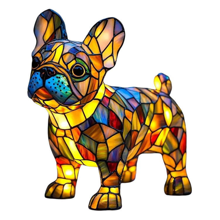 Doggies Merch® LED Stained Dog Lamp