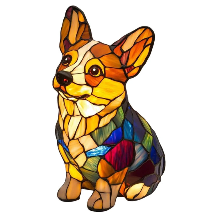 Doggies Merch® LED Stained Dog Lamp