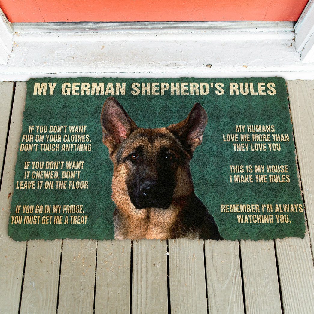 Vikakiooze The German Shepherds Door Mat,We Know You Are Here Dogs Door  Mats, Funny German Shepherd Doormat, Welcome German Shepherd Mats Home  Kitchen