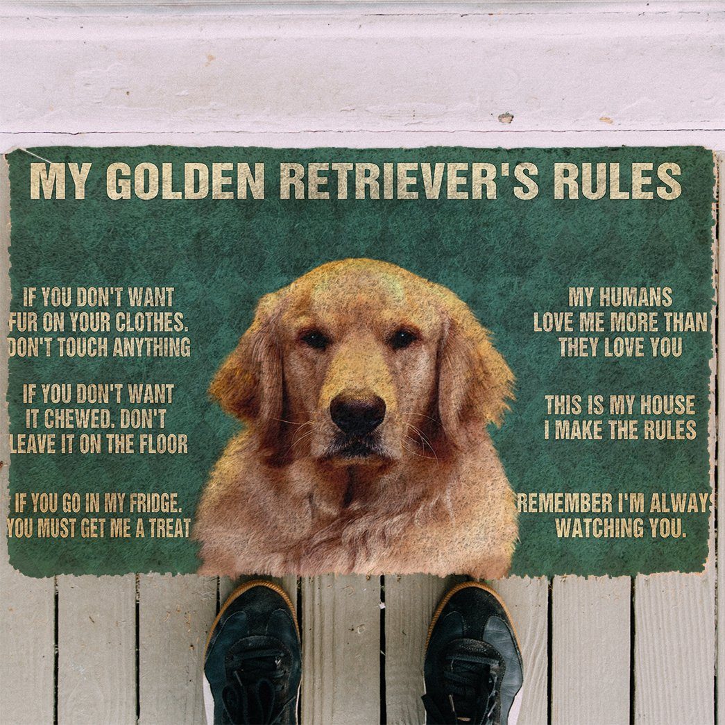 Home Dog Golden Retrievers, Golden Retriever Welcome Mat