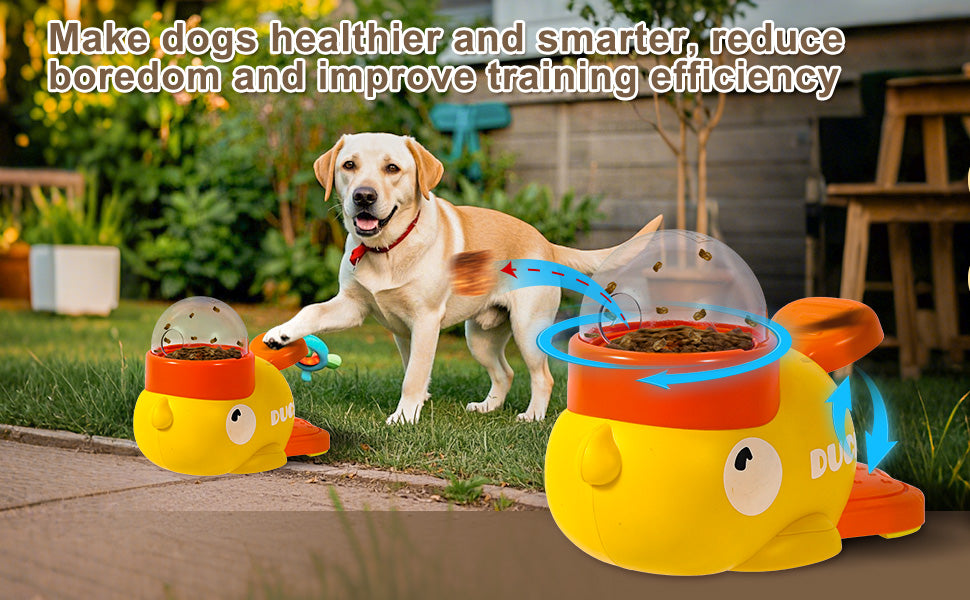 Doggies Merch® 🦆 QuackySnacks Interactive Duck Feeder Toy for Dogs