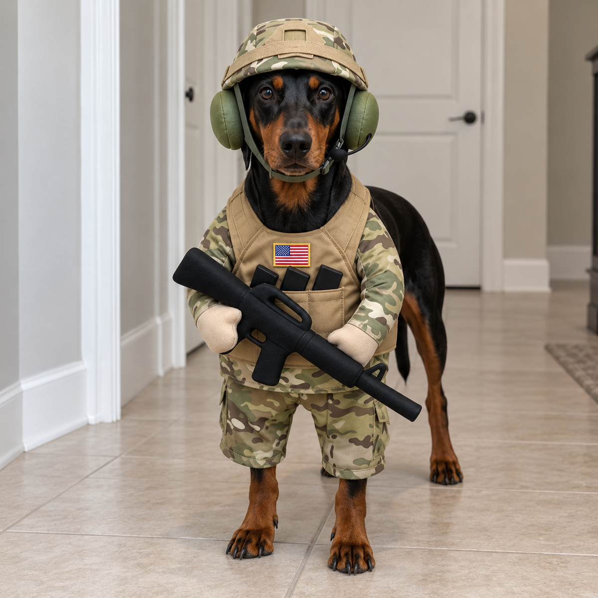 🪖 Major Woof™ Tactical Dog Costume
