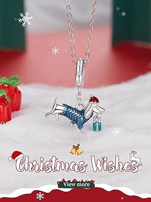 🎄 Dachshund Christmas Sterling Silver Jewelry