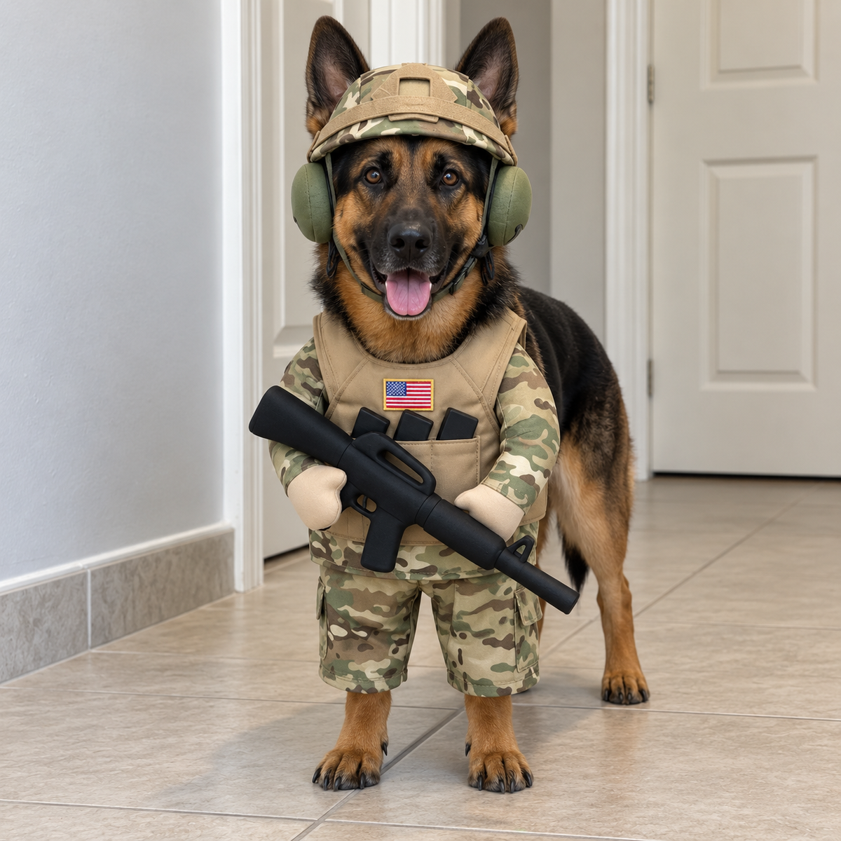 🪖 Major Woof™ Tactical Dog Costume
