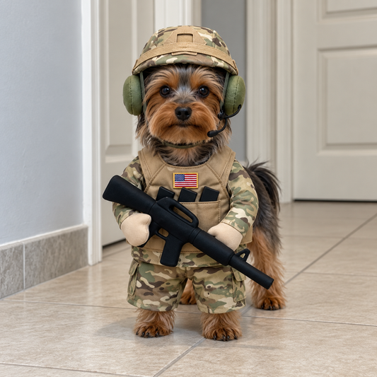 🪖 Major Woof™ Tactical Dog Costume