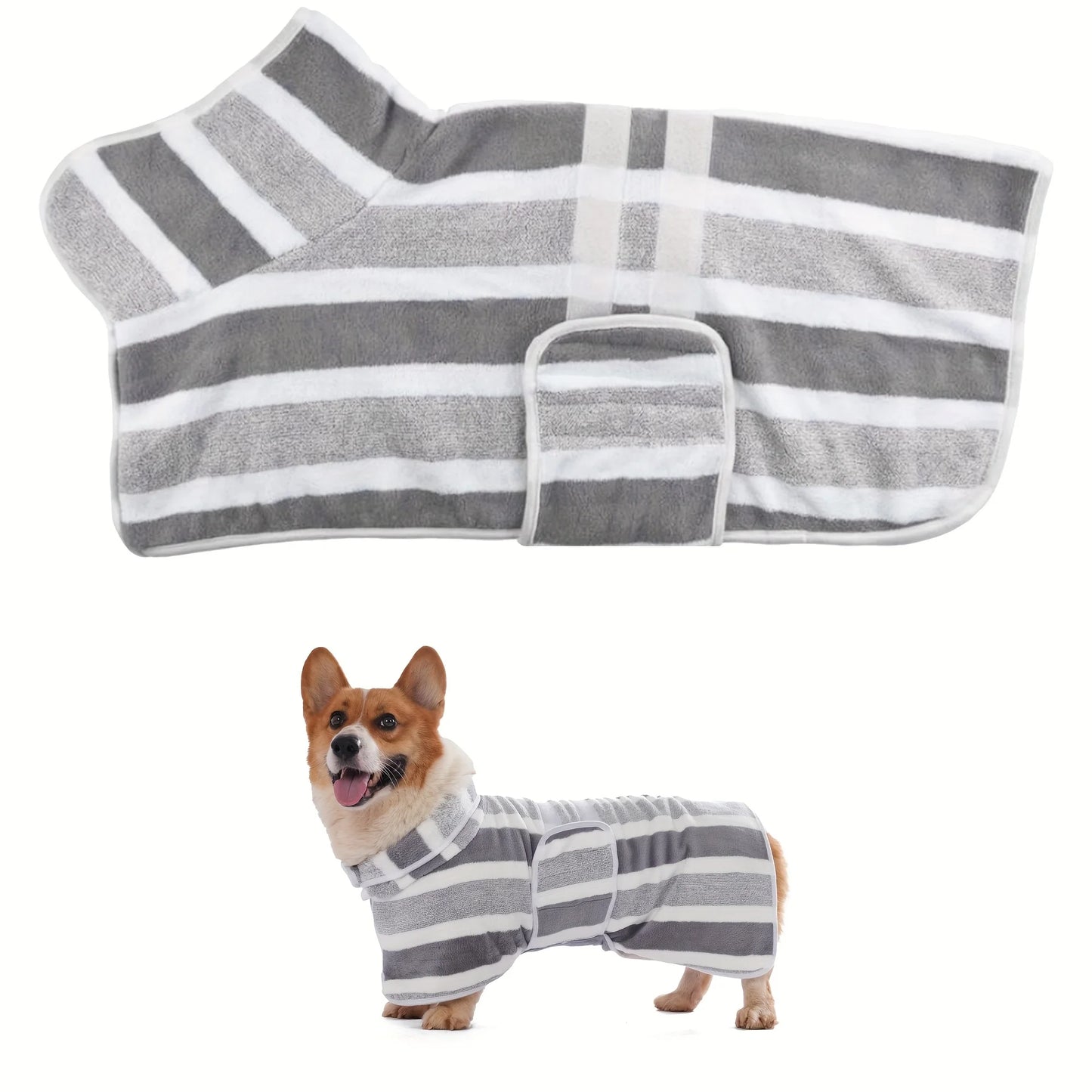 🐶 Super Absorbent Dog Bathrobe