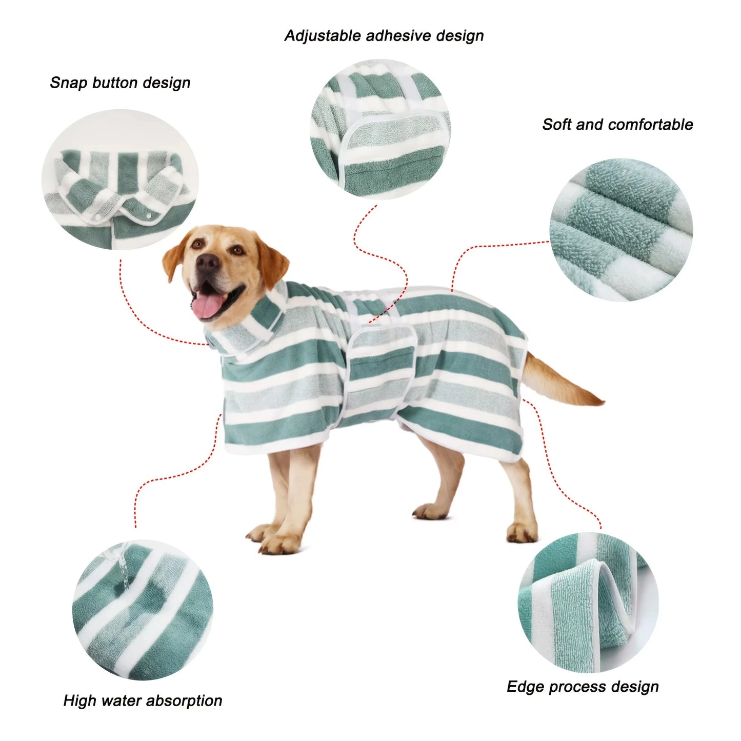 🐶 Super Absorbent Dog Bathrobe