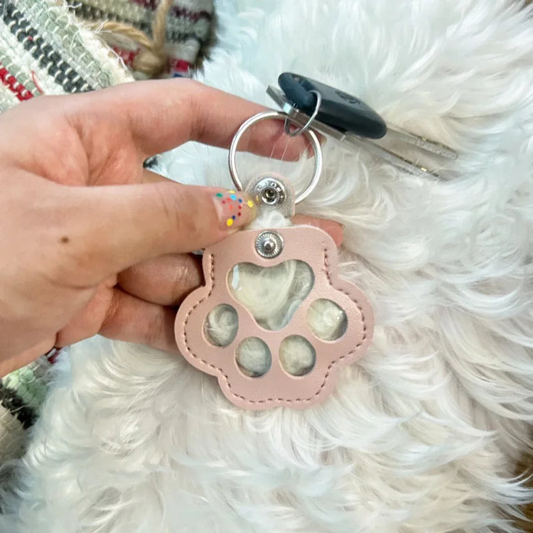 🐾 Memorial Pet Hair Keychain – Keep Their Memory Close