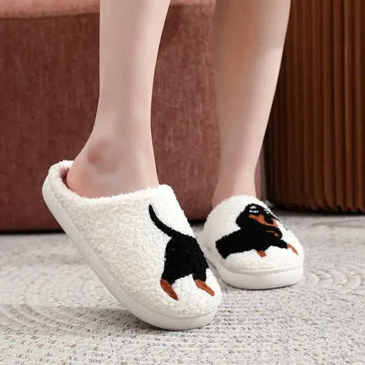 🥿 Dachshund Cartoon Slippers – Cozy Paws for Dog Lovers