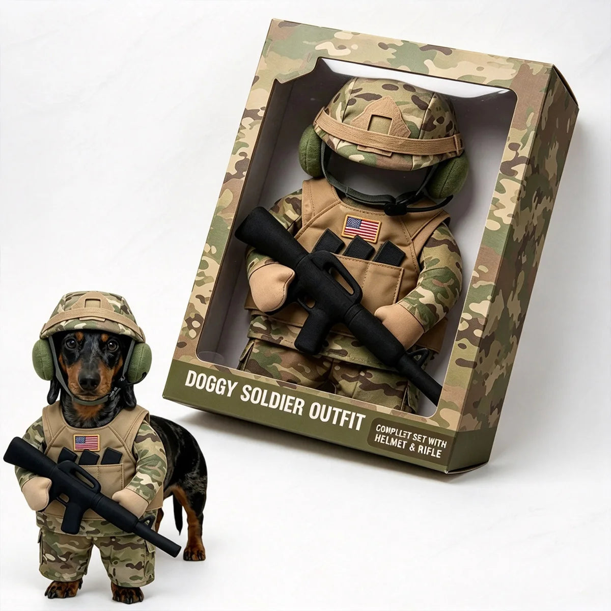 🪖 Major Woof™ Tactical Dog Costume