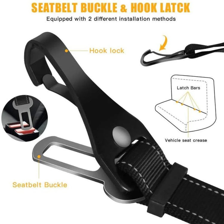 🐾 Adjustable Retractable Dog Car Seat Belt