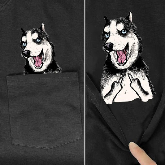 Doggies Merch® Husky Pocket Tee