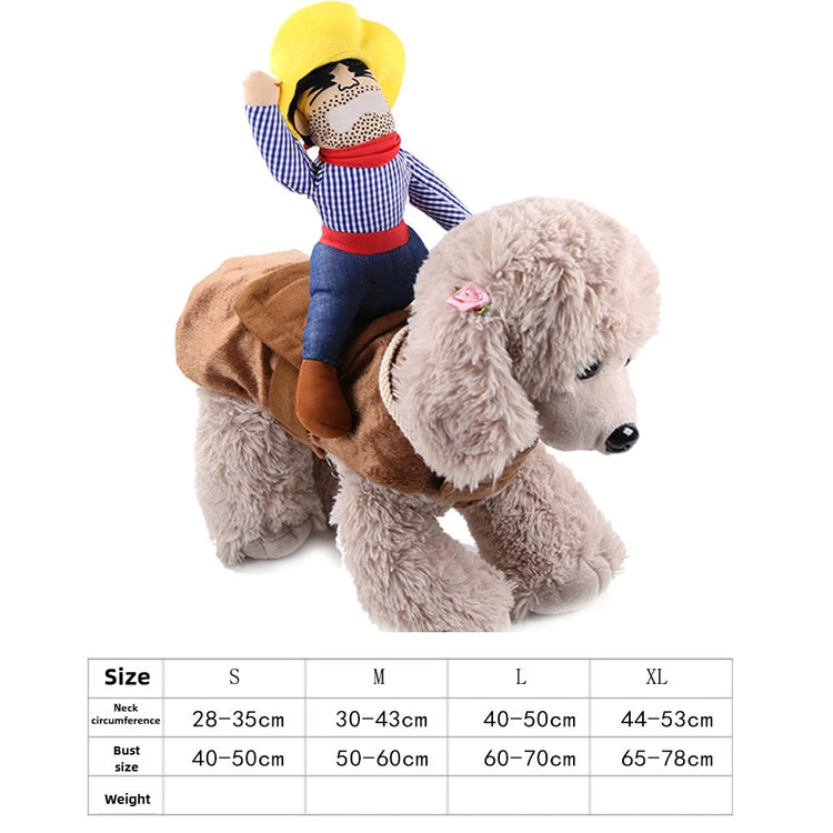 Doggies Merch® 🤠 Giddy-Up Pup! – Cowboy Rider Pet Costume