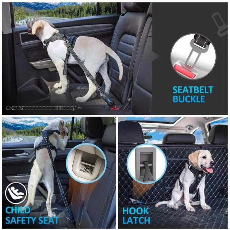 🐾 Adjustable Retractable Dog Car Seat Belt