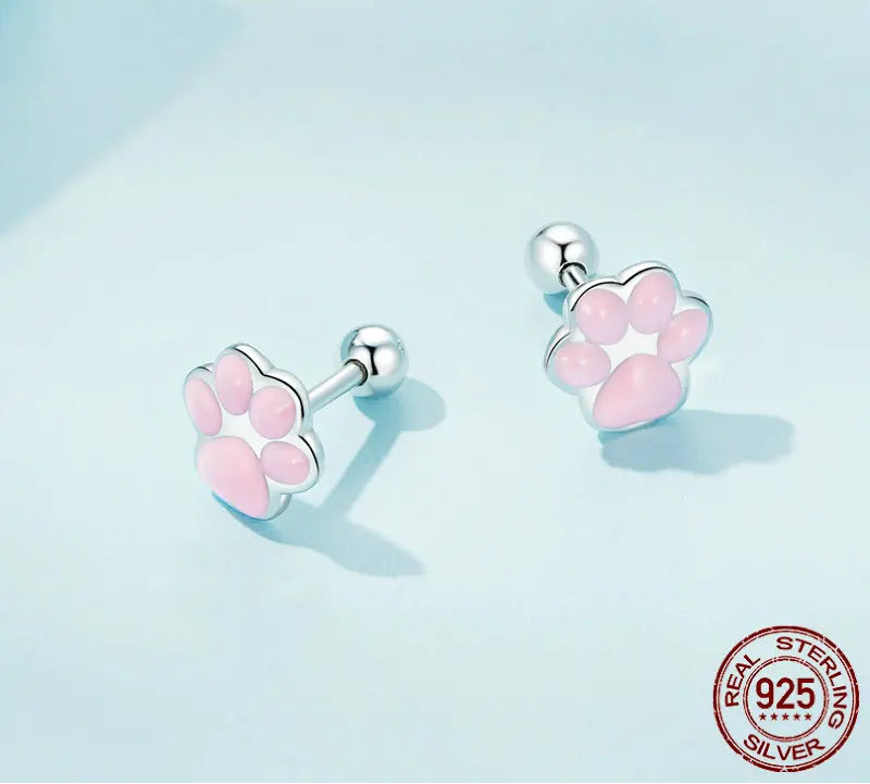 PinkPaw Sterling Silver Earrings
