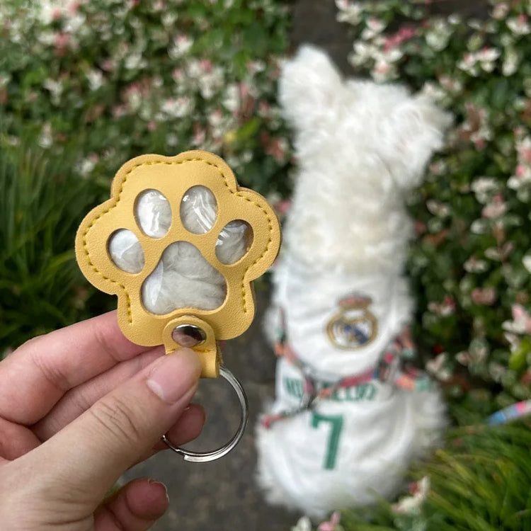 🐾 Memorial Pet Hair Keychain – Keep Their Memory Close