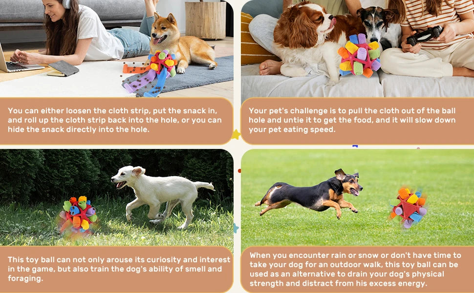 🐶 Interactive Dog Sniffing Ball – Foraging & Training Toy