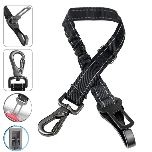 🐾 Adjustable Retractable Dog Car Seat Belt