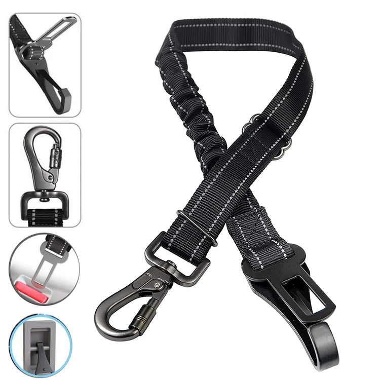 🐾 Adjustable Retractable Dog Car Seat Belt