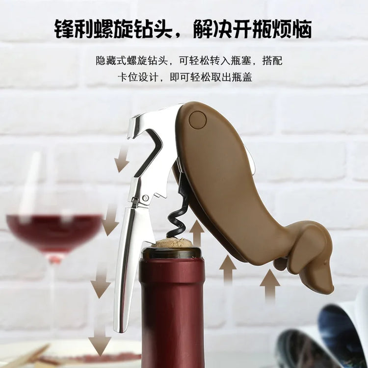 🐾 Dachshund Corkscrew Wine Bottle Opener – Playful & Functional