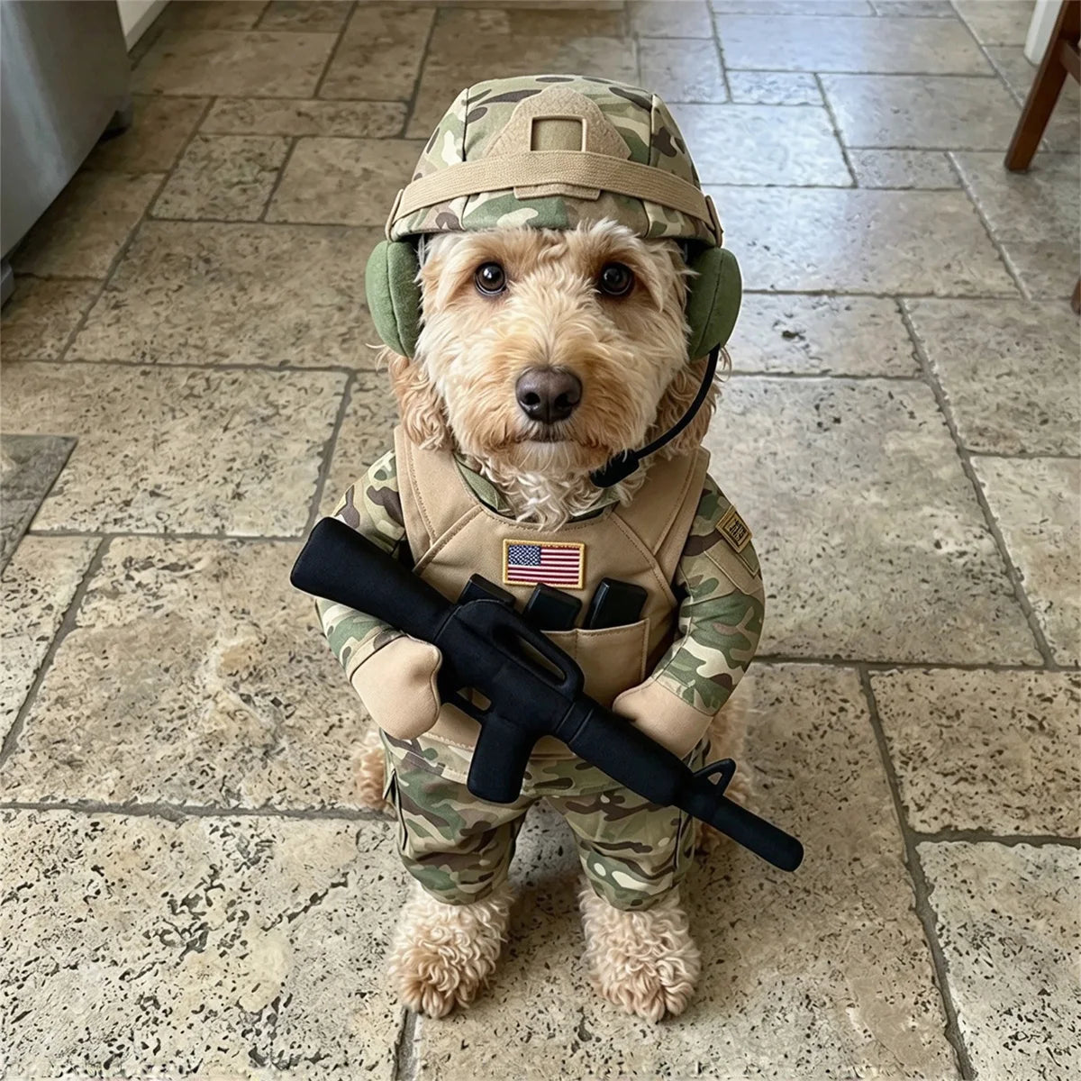 🪖 Major Woof™ Tactical Dog Costume