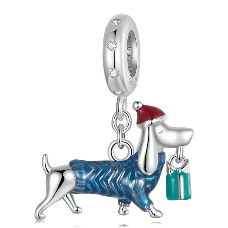 🎄 Dachshund Christmas Sterling Silver Jewelry