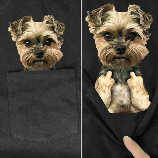 Doggies Merch® Yorkie Pocket Tee