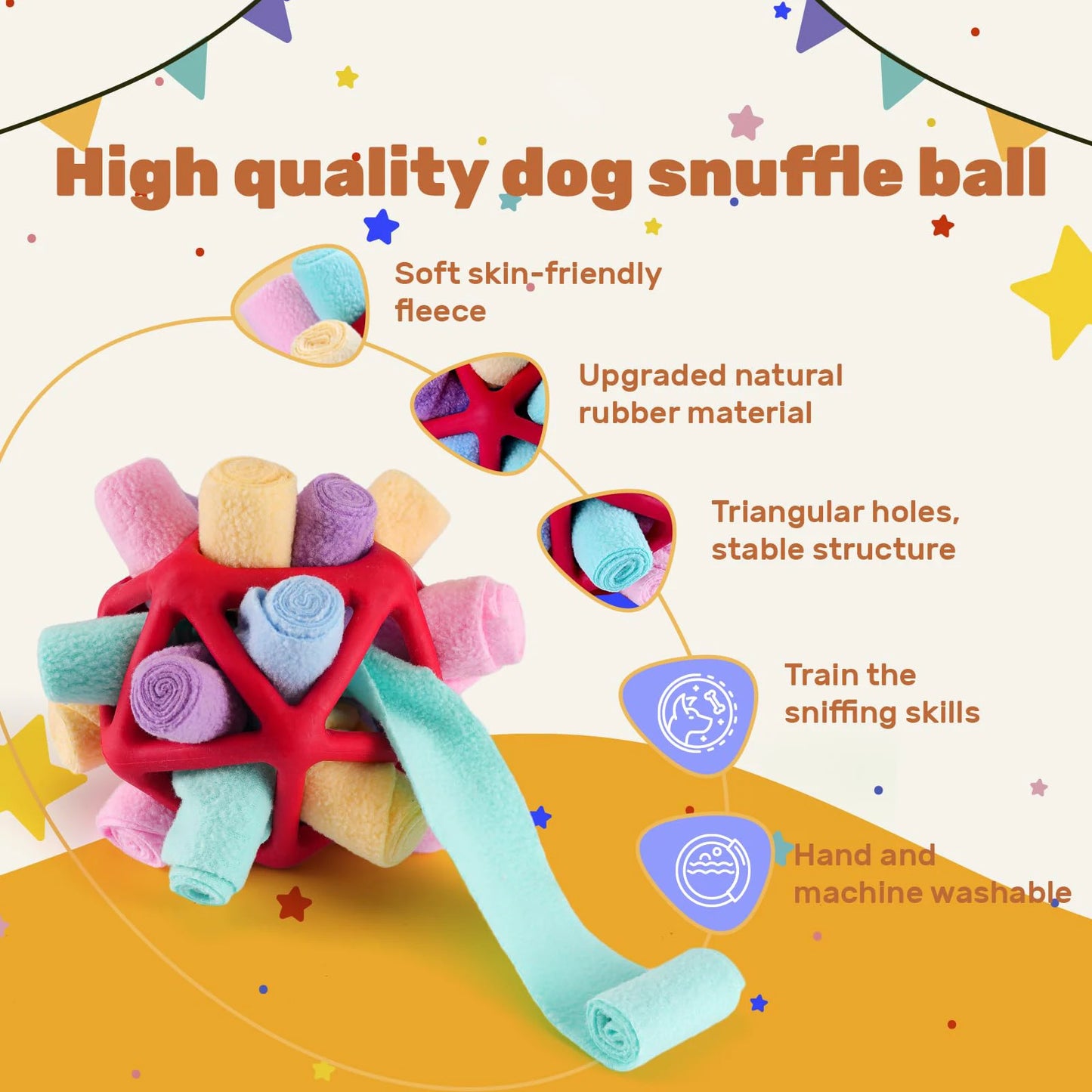 🐶 Interactive Dog Sniffing Ball – Foraging & Training Toy